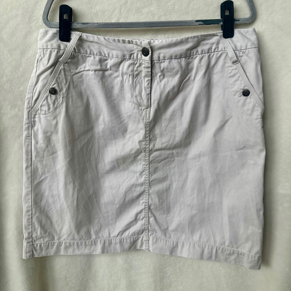 For the Republic Khaki Beige Utility Mini Skirt‎ Embroidered Ladybug 16